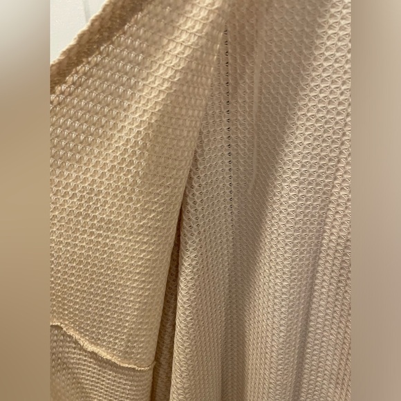 beige cocoon waffle cardigan - Picture 3 of 7